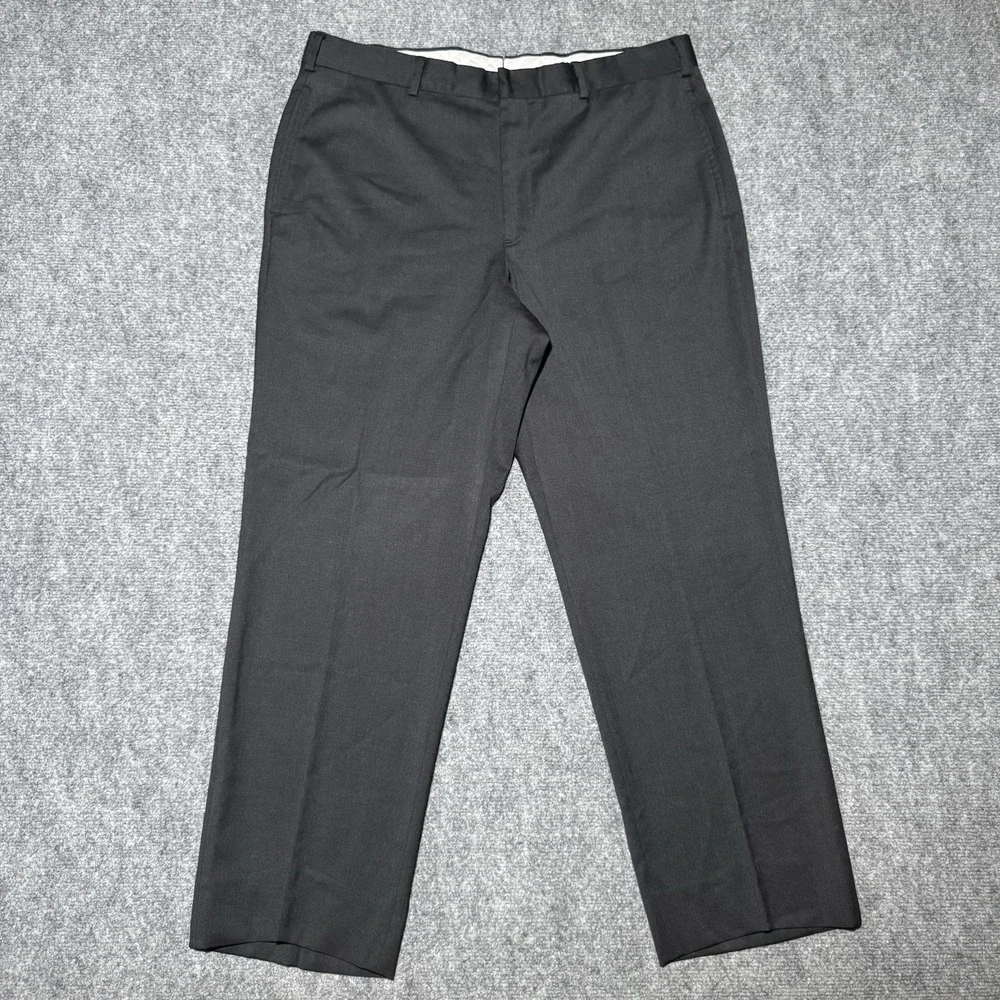 Brooks Brothers 1818 Madison Fit Reda Flexo Merino Wool Dress Pants 36x28 Black